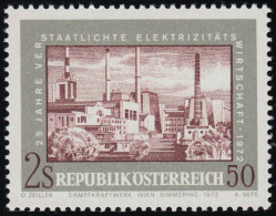 1390 25 J. Verstaatl. Elektr. Wirtschaft, Dampfkraftwerk Wien,  2.50 S ** - Ongebruikt