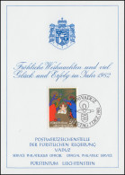 Liechtenstein 789 Weihnachten - Grußkarte Zum Jahreswechsel 1982 - Maximumkaarten