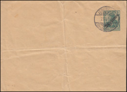 Deutsche Post Jerusalem 23.8.1909 Auf Streifband S 6 - Blanko-Abstempelung - Deutsche Post In Der Türkei