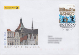 3395 Hansestadt Rostock, Schmuck-FDC Deutschland Exklusiv - Briefe U. Dokumente