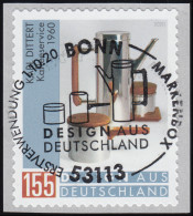 3570 Karl Dittert - Kaffeeservice, Selbstklebend, EV-O Bonn 1.10.2020 - Used Stamps