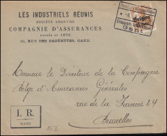 Zensur Belgien 15 Germania Brief Postprüfungsstelle 6.9.17 Etapen-Inspekton Gent - Occupation 1914-18