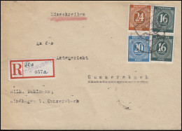 Ziffern-MiF Auf R-Bf R-Not-Zettel Dieringhausen 24.3.47 Nach Gummersbach 25.3.47 - Covers & Documents