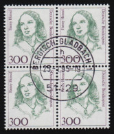 1433 Frauen 300 Pf Viererblock Tages-O - Used Stamps