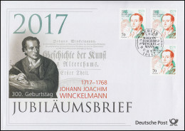 3338 300. Geburtstag Von Johann J. Winckelmann 2017 Jubiläumsbrief - Sonstige & Ohne Zuordnung