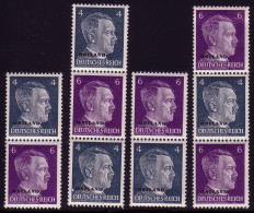 Ostland - S1 - S4 Hitler Aus Rollen, Vier Zusammendrucke Set ** Postfrisch - Occupation 1938-45