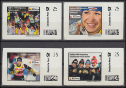 Sporthilfe: Biathlon-WM Ruhpolding 4 Selbstklebende Marken Marke-individuell, ** - Winter (Varia)