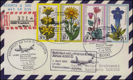 Lufthansa Erstflug R-Postkarte Airbus A300 LH 034 Frankfurt/ London 1.4.1976 - First Flight Covers