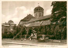 73669443 Bayreuth Wittelsbacher Brunnen Mit Schlosskirche Und Schlossturm Kupfer - Bayreuth