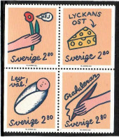 Sweden 1992 .  Greetings Stamps . Michel  # 1726-29 - Ongebruikt