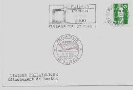 N°2484 Cachet Temporaire Philatélie Espace Poste Du CNIT Puteaux 1990 - Phare De L'an 2000 - Liaison Philatélique Bastia - Bolli Provvisori
