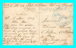 A841 / 039  Le Vaguemestre Regiment D'Artillerie - Cachet Militaire Sur CP LYON - Military Postmarks From 1900 (out Of Wars Periods)