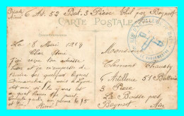 A841 / 039  Le Vaguemestre Regiment D'Artillerie - Cachet Militaire Sur CP LYON - Cachets Militaires A Partir De 1900 (hors Guerres)