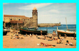 A873 / 263 66 - COLLIOURE Vue Panoramique Sur La Plage Des Pêcheurs Et Eglise - Collioure