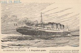 Ligue Maritime Et Coloniale Française  (10300) La Marine Française. 6. Paquebot-Poste - Sammlungen & Sammellose