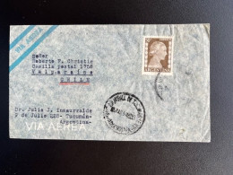 ARGENTINA 1954 AIR MAIL LETTER TUCUMAN TO VALPARAISO 05-03-1954 ARGENTINIE ARGENTINE - Briefe U. Dokumente