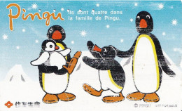 Japan Tamura 50u Old Private 110 - 011 Animals Penguin Pingu Drawing - Japan