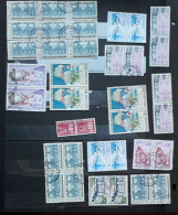 YT N° 1794 1796 1798 1806 1809 1810 1816 1820 Oblitérés Paires Ou Blocs 1974 - Used Stamps