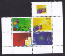 323 ARUBA 2012 - Y&T 657/60 - Noel Boule Cadeau Bougie - Neuf ** (MNH) Sans Charniere - Curaçao, Antille Olandesi, Aruba