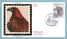 FDC Monaco 1982 - Oiseaux Du Parc National Du Mercantour - Aigle Royal YT 1321 - FDC