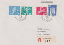 1960-70 Schweiz R-Brief, Zum:CH 355R-363R, Mi:CH: 696Rx+704Rx, Rollenmarken Ohne Kontrollaufdruck - Covers & Documents