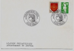 N°2622 + 603 Cachet Temporaire Philanippon 91 Tokyo Exposition Philatélique Mondiale - Liaison Philatélique Bastia - Temporary Postmarks