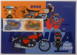 MOTOS - HONDA 750 Four - BMW R90S - Carte Philatélique 1er Jour Timbre Moto - Moto