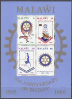 MALAWI  Block 57, Postfrisch **, 75 Jahre Rotary International, 1980 - Malawi (1964-...)