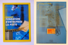 LA POSTE - FONDATION ENTREPRISE - Plume / Homme Avec Téléphone - Document Philatélique Avec Timbre Et Cachet 1er Jour - Posta