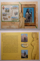 NICOSIE - CHYPRE / Musée Archeologie - Eglise Cruche Statue - Document Philatélique Avec BLOC Timbres Et Cachet 1er Jour - Archeologia