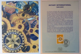 ROTARY INTERNATIONAL - Centenaire - Document Philatélique Avec Timbre Et Cachet 1er Jour - Rotary, Club Leones