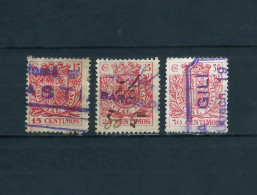 ESPAÑA 1934 — REPUBLICA ESPAÑOLA — LOTE DE SELLOS FISCALES — ESPECIAL MOVIL, 4 TIMBRES - Fiscali