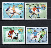 Central Africa 1990 Football Soccer World Cup Set Of 4 Imperf. MNH -scarce- - 1990 – Italy