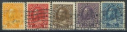 CANADA - 1912/22, KING GEORGE V STAMPS SET OF 5, USED. - Gebraucht