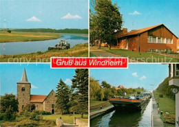 73666684 Windheim Weser Panorama Kirche Schleusenkanal Windheim Weser - Petershagen