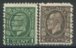 CANADA - 1932, KING GEORGE V STAMPS SET OF 2, USED. - Gebruikt