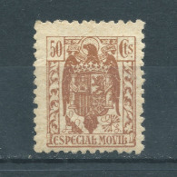 ESPAÑA 1939—TIMBRE ESPECIAL MOVIL 50 Céntimos. Sello Fiscal Nuevo ** MNH - Revenue Stamps
