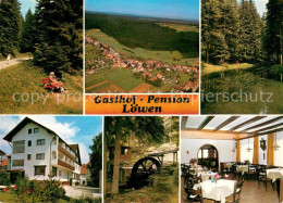 73664824 Simmersfeld Gasthof Pension Loewen Gaststube Muehlrad Waldweg Fliegerau - Other & Unclassified