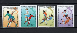 Comoro Islands - Comores 1990 Football Soccer World Cup Set Of 4 Imperf. MNH -scarce- - 1990 – Italie