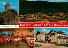 73664723 Arnbruck Riedelstein Panorama Gasthof Groeller Gaststube Arnbruck - Autres & Non Classés