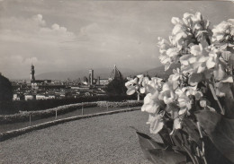 AD164 Firenze - Panorama Della Città - Fiori Fleurs Flowers / Viaggiata 1954 - Firenze