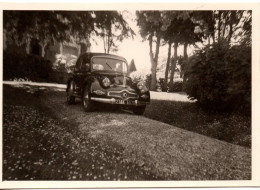 Automobile à Cussay 1949  Photo 6.5x9.5cm - Coches