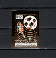 Comoro Islands - Comores 1989 Football Soccer World Cup Gold Stamp Imperf. MNH -scarce- - 1990 – Italië