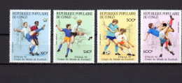 Congo 1990 Football Soccer World Cup Set Of 4 MNH - 1990 – Italy