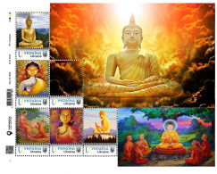 Ukraine 2023, Religion, Buddhism, Buddha, Sheetlet Of 6v - Oekraïne