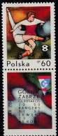 (!) Poland 1970 Football Sport Manchester City Vs Gornik Zabre STAMP PAIR MNH - Ungebraucht