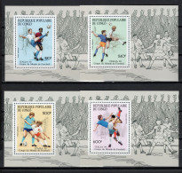 Congo 1990 Football Soccer World Cup Set Of 4 S/s Imperf. MNH - Scarce- - 1990 – Italy