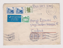 East Germany DDR 1990 Airmail Cover W/2x10Pf, 30Pf, 50Pf Last Definitive Stamps, Sent To Bulgariaen (863) - Covers & Documents