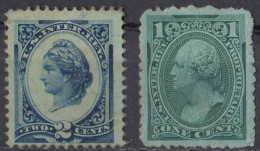 USA -  Lotto Di 2 Revenue Stamps: 2 Centesimi Parzialmente Gommato, 1 Centesimo Senza Gomma. - Andere & Zonder Classificatie