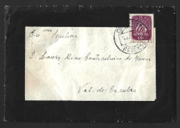 Carta De Luto Circulada De Resende Em 1946. Stamp Caravela.  Mourning Letter Circulated From Resende In 1946. Stamp Cara - Brieven En Documenten